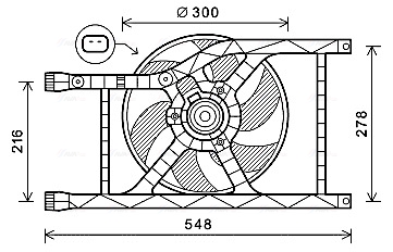 Ventilatorwiel-motorkoeling Ava Cooling FT7593