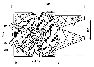 Ventilatorwiel-motorkoeling Ava Cooling FT7595