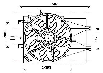 Ventilatorwiel-motorkoeling Ava Cooling FT7598