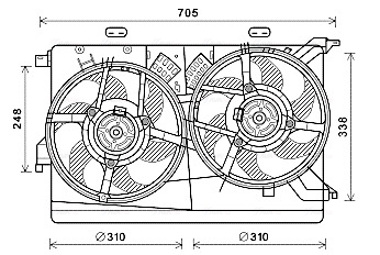 Ventilatorwiel-motorkoeling Ava Cooling FT7607