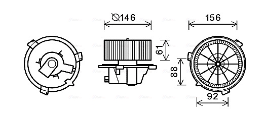 Kachelventilator Ava Cooling FT8418