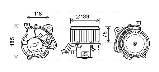 Kachelventilator Ava Cooling OL8697