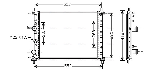 Radiateur Ava Cooling FTA2182