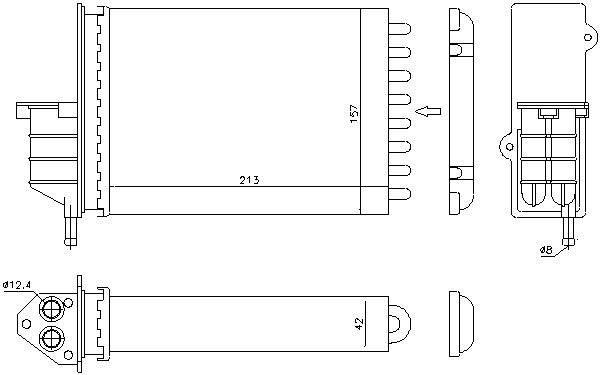 Kachelradiateur Ava Cooling FTA6259