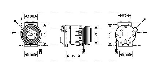 Airco compressor Ava Cooling FTK050