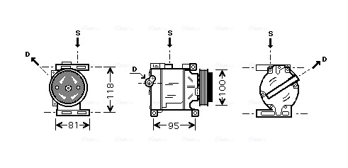 Airco compressor Ava Cooling FTAK090