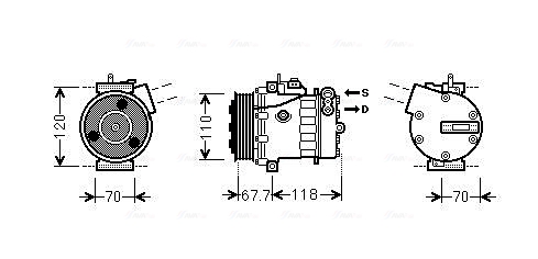 Airco compressor Ava Cooling FTAK384