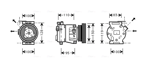 Airco compressor Ava Cooling FTK035