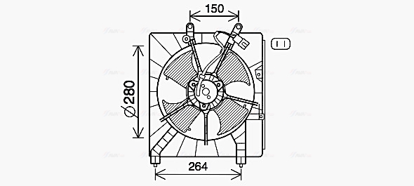 Ventilatorwiel-motorkoeling Ava Cooling HD7539