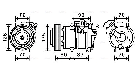 Airco compressor Ava Cooling HDAK283