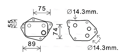 Oliekoeler motorolie Ava Cooling HY3288