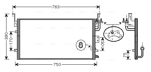 Airco condensor Ava Cooling HY5135