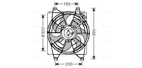 Ventilatorwiel-motorkoeling Ava Cooling HY7522