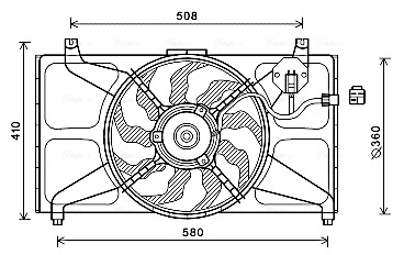 Ventilatorwiel-motorkoeling Ava Cooling HY7537