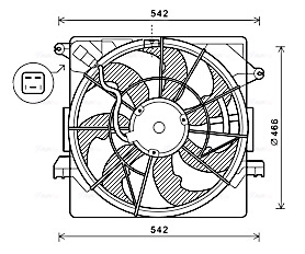 Ventilatorwiel-motorkoeling Ava Cooling HY7550