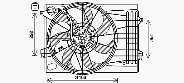 Ventilatorwiel-motorkoeling Ava Cooling HY7573