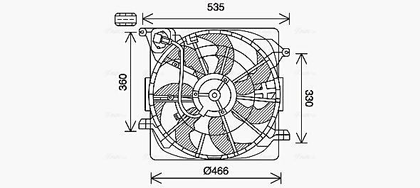 Ventilatorwiel-motorkoeling Ava Cooling HY7574