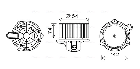 Kachelventilator Ava Cooling HY8348