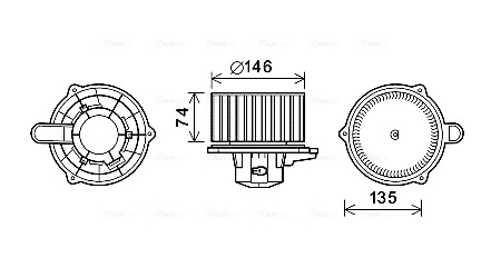 Kachelventilator Ava Cooling HY8350