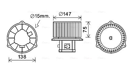 Kachelventilator Ava Cooling HY8353