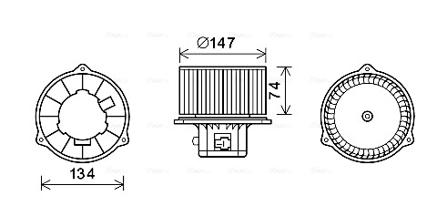 Kachelventilator Ava Cooling HY8354