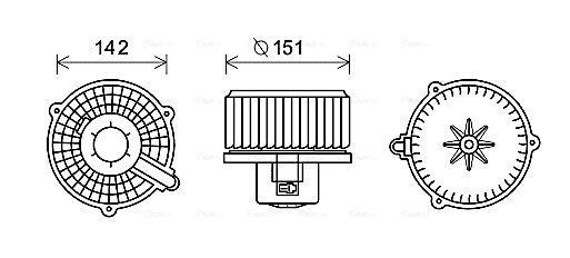 Kachelventilator Ava Cooling HY8399