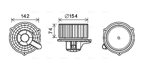 Kachelventilator Ava Cooling HY8425