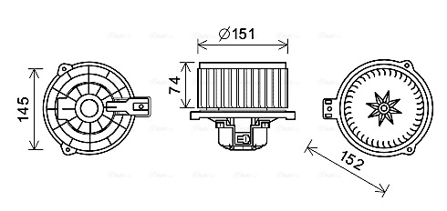 Kachelventilator Ava Cooling HY8429