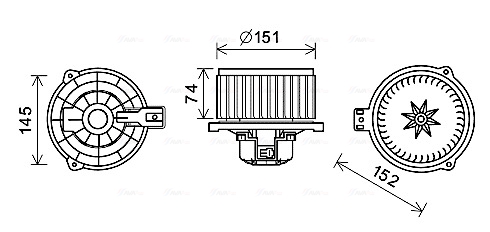 Kachelventilator Ava Cooling HY8430