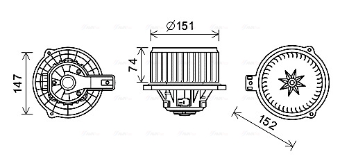 Kachelventilator Ava Cooling HY8434