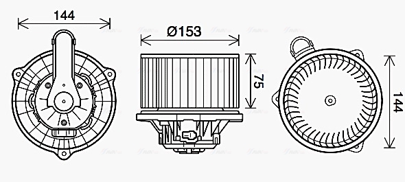 Kachelventilator Ava Cooling HY8450