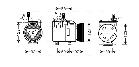 Airco compressor Ava Cooling HYAK093