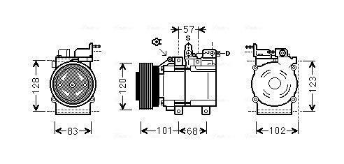 Airco compressor Ava Cooling HYAK123