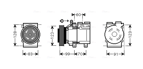 Airco compressor Ava Cooling HYAK138