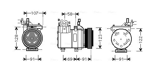 Airco compressor Ava Cooling HYAK161