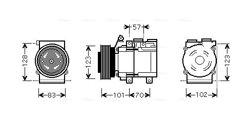 Airco compressor Ava Cooling HYAK219