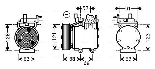 Airco compressor Ava Cooling HYK258