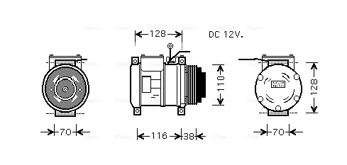 Airco compressor Ava Cooling IVAK074