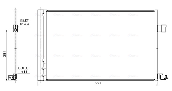 Airco condensor Ava Cooling JE5090D