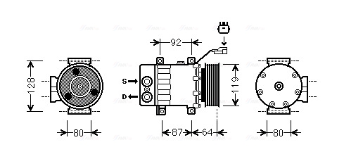 Airco compressor Ava Cooling JEAK047