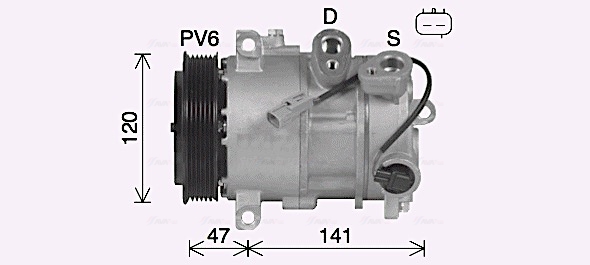 Airco compressor Ava Cooling JEAK086