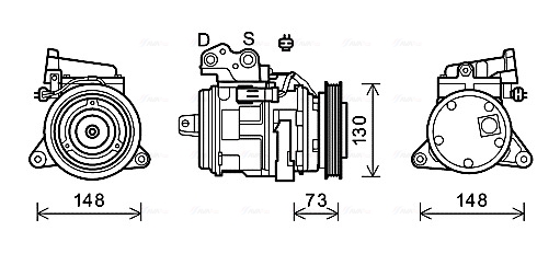 Airco compressor Ava Cooling JEK063