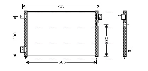 Airco condensor Ava Cooling JR5036