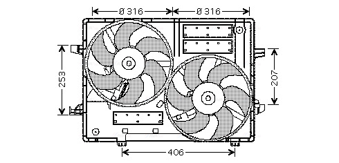 Ventilatorwiel-motorkoeling Ava Cooling JR7501