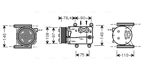 Airco compressor Ava Cooling JRAK026