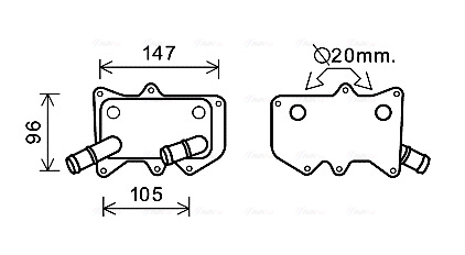 Oliekoeler motorolie Ava Cooling KA3215