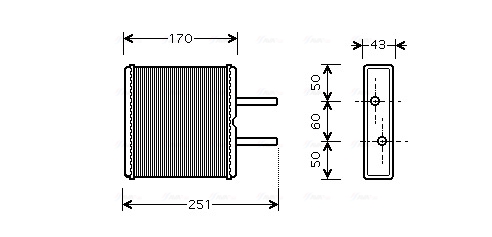 Kachelradiateur Ava Cooling KA6046