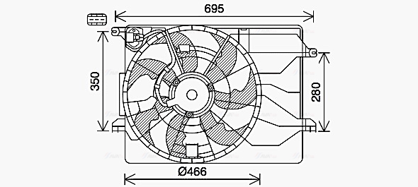 Ventilatorwiel-motorkoeling Ava Cooling KA7543