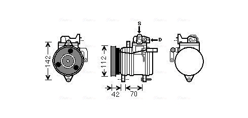 Airco compressor Ava Cooling KAAK121