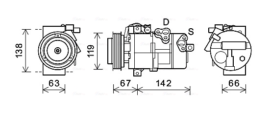 Airco compressor Ava Cooling KAK216